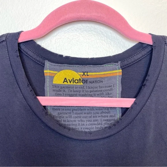 AVIATOR NATION gray California tee RARE - Picture 6 of 16